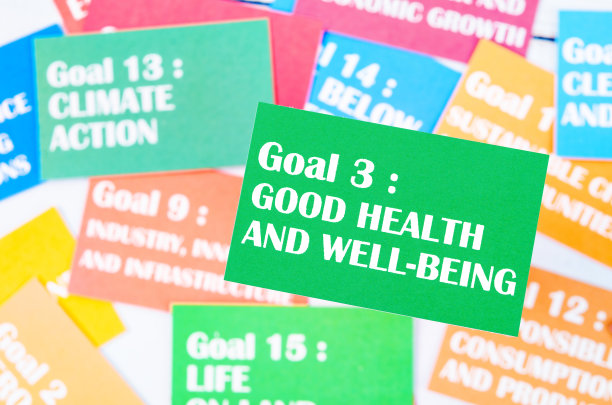 目标3:良好的健康和幸福。可持续发展目标17个发展目标环境。环境发展概念。图片下载