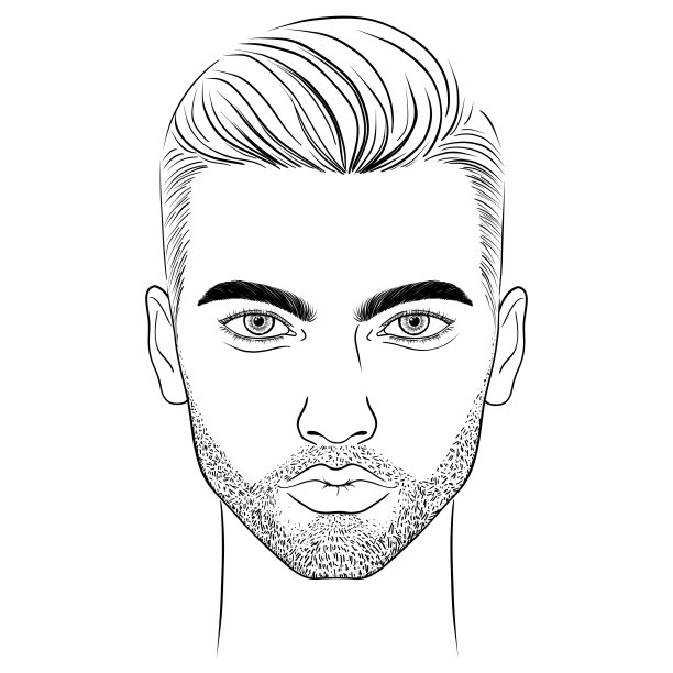 年轻人的素描图片下载