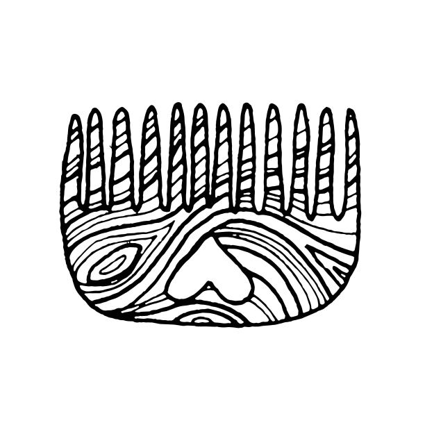 环保木制梳子孤立在白色背景。handdrawn涂鸦。天然护发。零废物浴室概念。图片下载