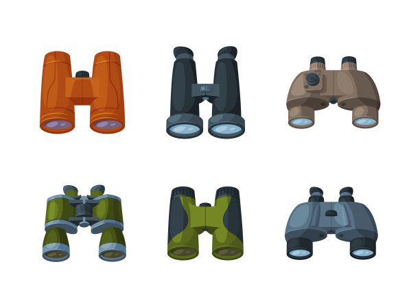 双筒望远镜一套光学放大设备图片下载