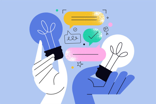 矢量插图的想法，头脑风暴，创意，知道如何，教育，知识，经验交流。图片下载