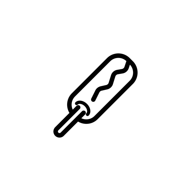 玉米狗线图标。肉类，鸡肉，猪肉，牛肉，餐厅，餐馆，咖啡馆，餐桌，假日，客人蒙面，烤串，烹饪，油炸，腌制，烹饪。白底矢量黑线图标，白底矢量黑线图标图片下载