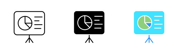 统计图标设置。文件，工作，资本，财务，投资，发票，会计，信息，信息图表，图表。经营理念。不同风格的矢量线图标图片下载