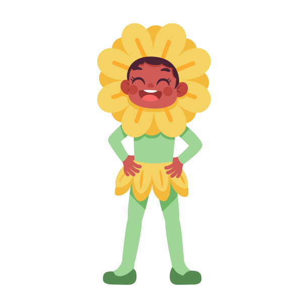 孤立的花服装矢量插图图片下载