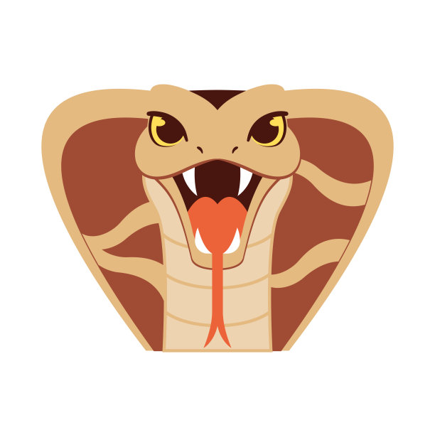 孤立的蛇化身中国生肖符号矢量图片下载