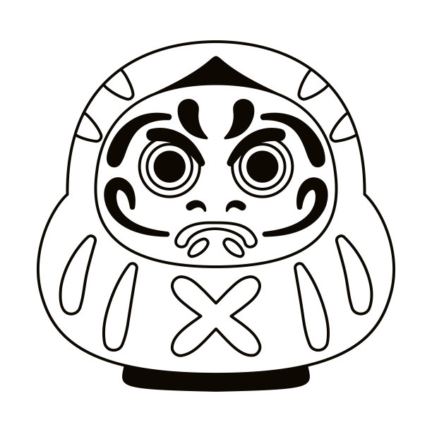 孤立的掩模亚洲绘制矢量插图图片下载