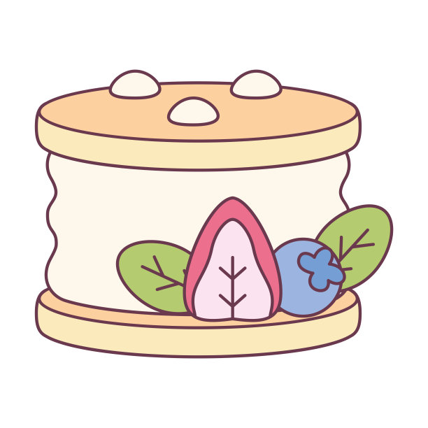 孤立的草莓蛋糕甜点图标矢量图片下载