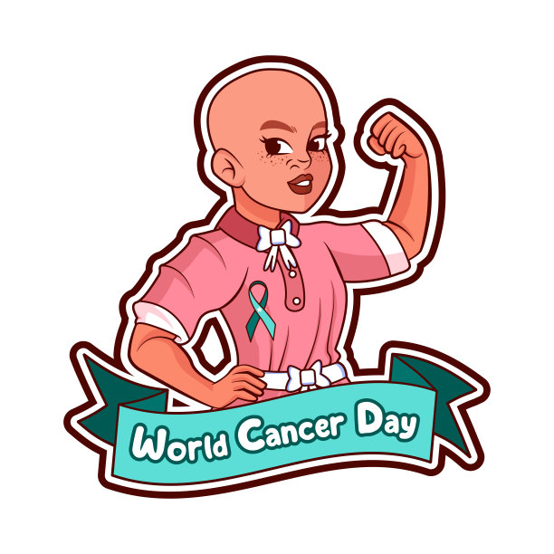 矢量卡通可爱人物世界癌症日图片下载