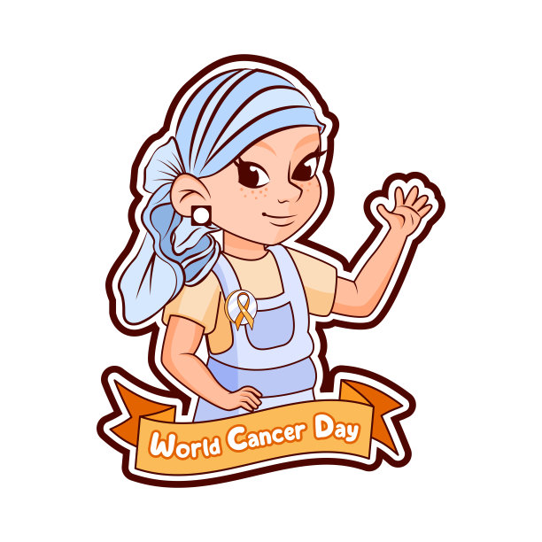 矢量卡通可爱人物世界癌症日图片下载
