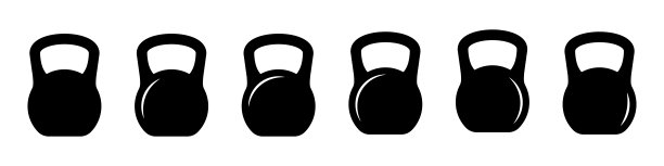 Kettlebell图标。重量图标，训练设备平面矢量图标的锻炼应用程序和网站。图片下载