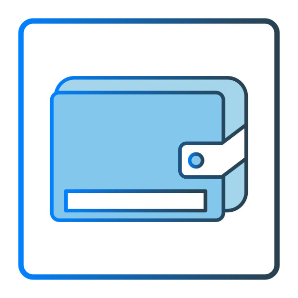 钱包图标插图。图标与旅游、旅游有关。直线型彩色图标样式，两种色调图标。简单的矢量设计可编辑图片下载