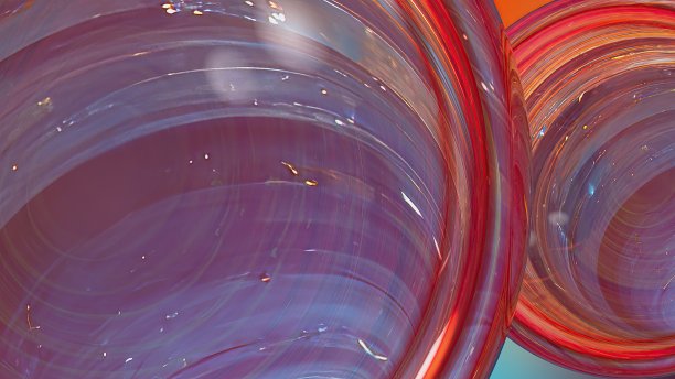 红色，橙色，球形，简单，玻璃，抽象，戏剧性，激情，豪华，独家3D渲染平面设计元素背景材料。图片下载