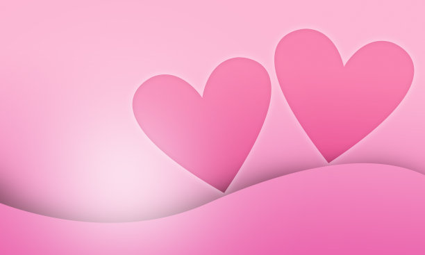 粉色情侣心爱空白框与线条曲线波抽象背景图片下载