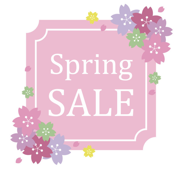 这是一个优雅的樱花框架销售公告横幅。图片下载