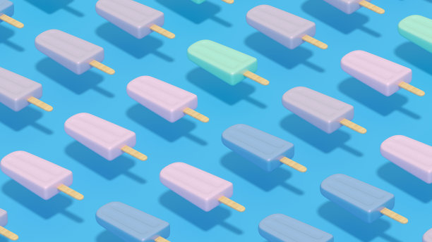 冰淇淋棒，冰棒，极简的夏日概念图片下载