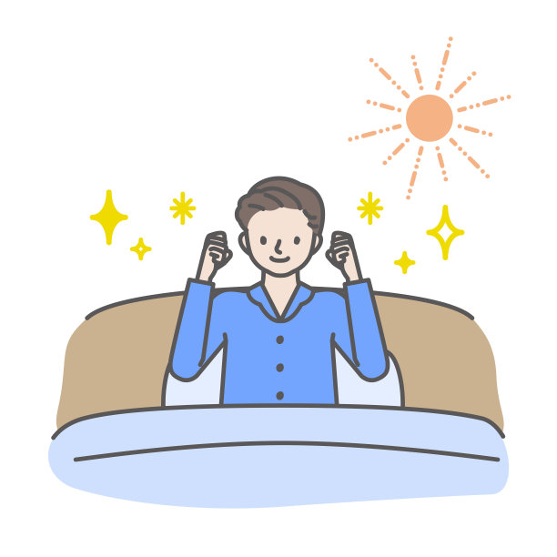 一个早上醒来神清气爽，身心健康的男孩图片下载