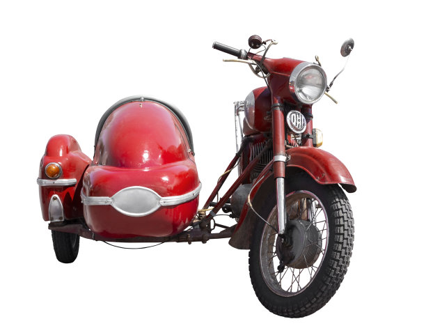 带挎斗的旧摩托车图片下载