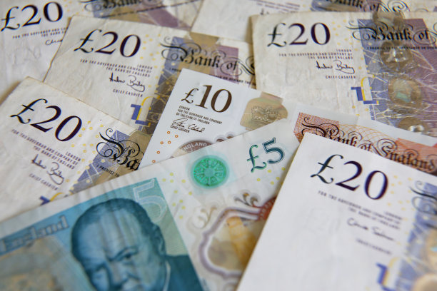 英镑货币背景英国货币纸币图片下载