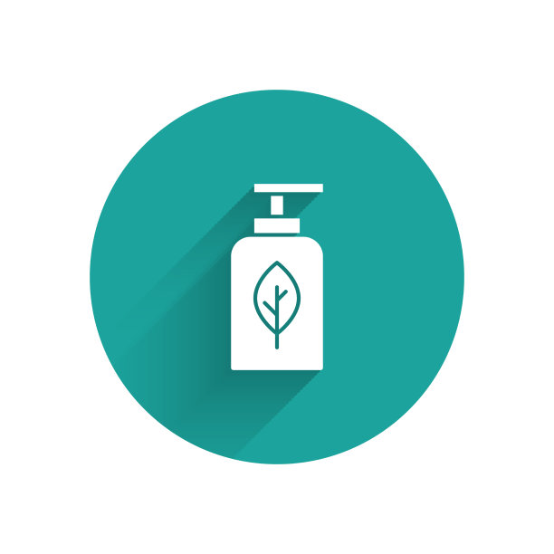 白色的香精油瓶图标孤立与长图片下载