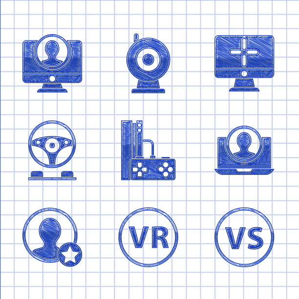 设置游戏控制台与操纵杆虚拟现实图片下载
