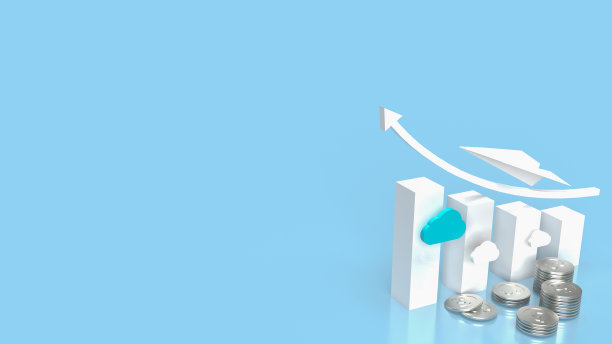 用于业务概念三维渲染的纸平面和图表图片下载