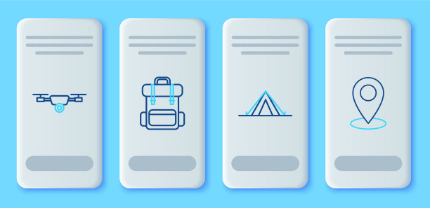 集行徒步背包旅游帐篷无人机图片下载