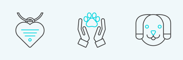 设置线狗项圈与名牌和心脏图片下载