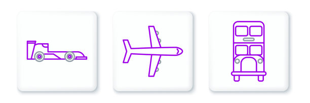 套线双层巴士和方程式赛车图片下载