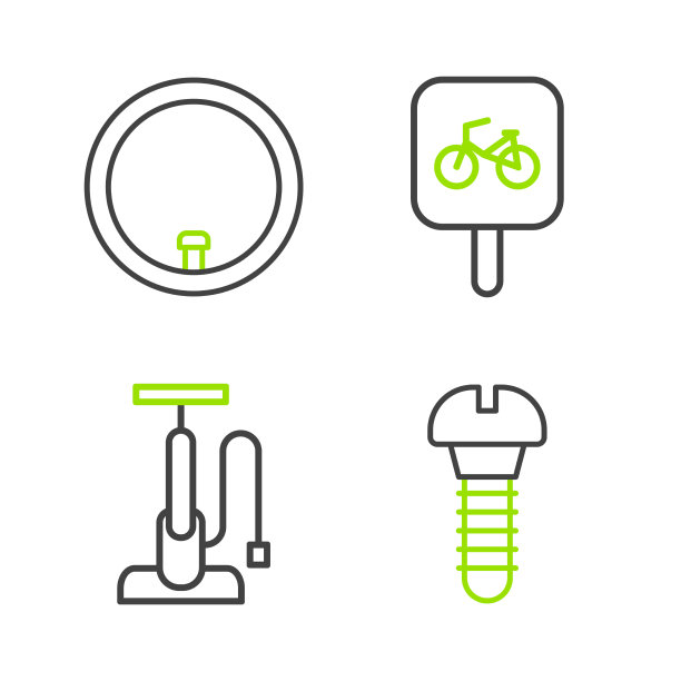 设置直线金属螺杆自行车气泵停车图片下载