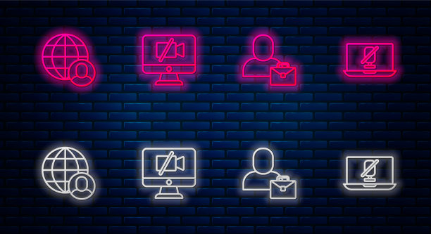 设定线视频摄像机关闭电脑自由职业者图片下载