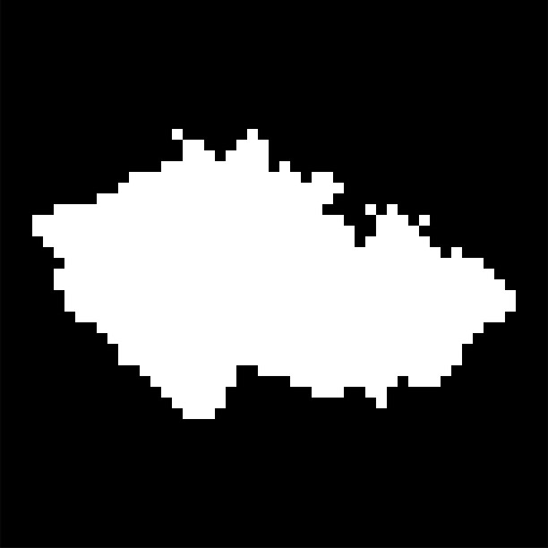 捷克共和国像素地图。矢量插图。图片下载