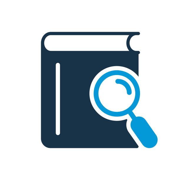 放大镜与书籍剪影图标。搜索图书的概念。书店图标。网页搜索按钮。图书馆和书店的标志。矢量隔离图图片下载