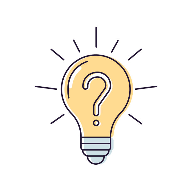 带问号的灯泡。矢量细线图标图形绘图说明。解决问题的概念，寻找解决方案，头脑风暴，问题和答案，创造力图片下载