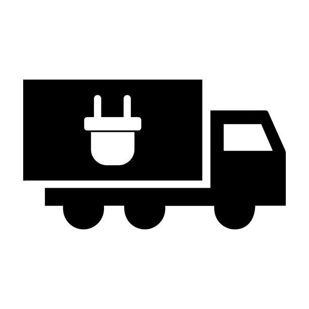 电动，快递，卡车图标图片下载