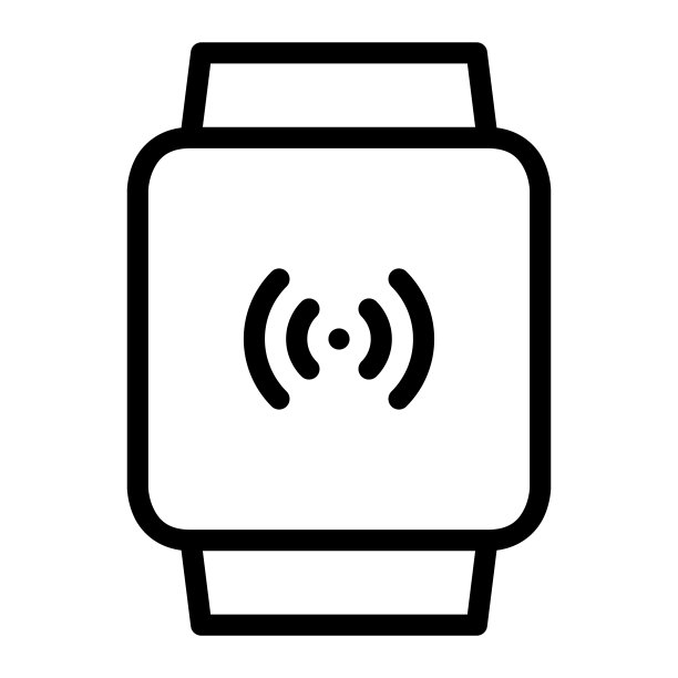 孤立的智能手表轮廓图标在白色背景。物联网，小工具，设备，无线，手表，互联网，连接图片下载