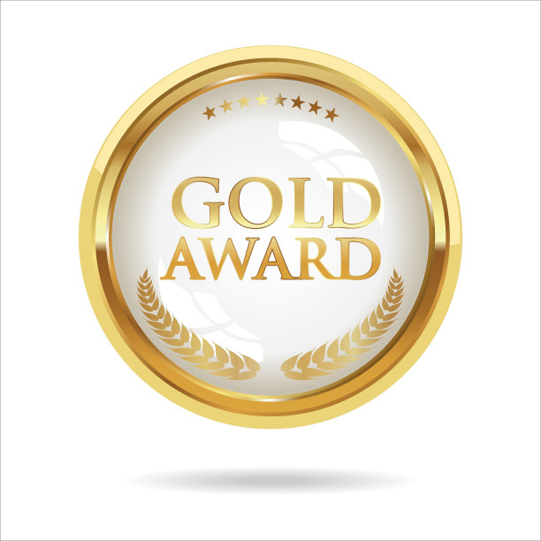 金牌奖矢量插图孤立在白色背景上图片下载