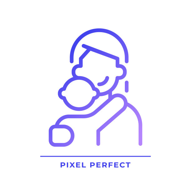 母像素完美梯度线性矢量图标图片下载