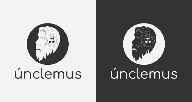 符号设计以戴耳机的男人为概念图片下载