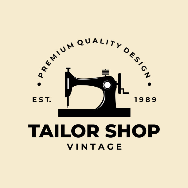 裁缝矢量徽章徽章。缝纫机徽章模板图片下载