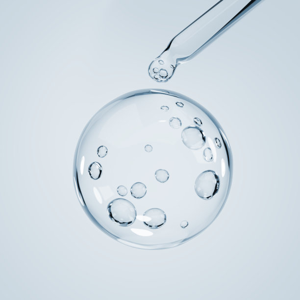 美容液凝胶胶原蛋白精华液，美容概念，3D渲染图片下载