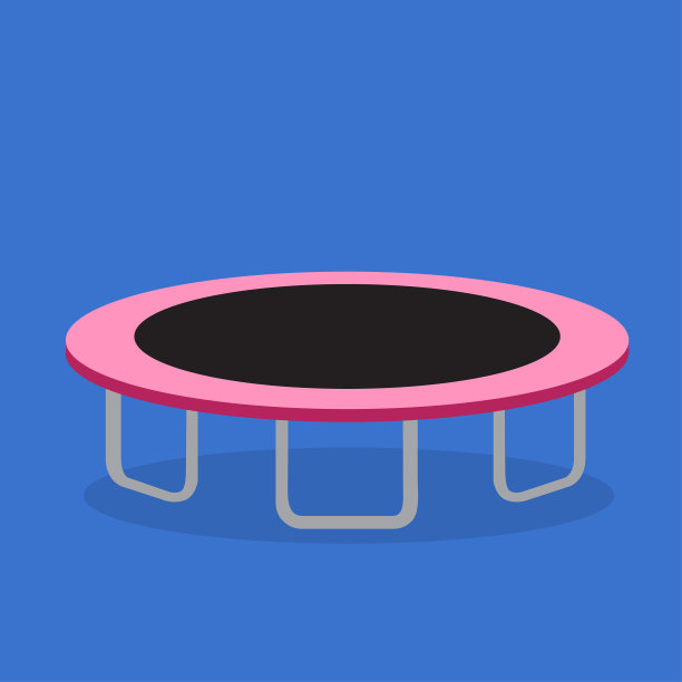 蹦床平面图标。蹦床的矢量图。图片下载