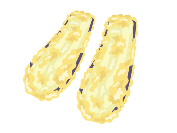 茄子天妇罗菜的插图。图片下载