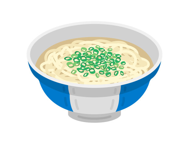 热乌冬面插图。图片下载