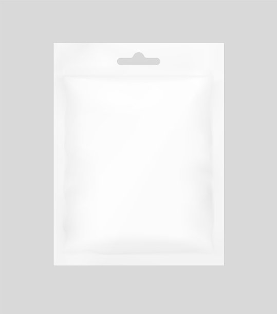 现实的袋袋模型。矢量插图化妆品，卫生，食品。前视图。图片下载