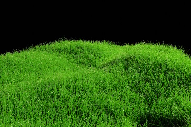 绿色草地，逼真的天然草甸，可供设计等。明亮的3d插图渲染。郁郁葱葱的草甸背景。鲜绿的草图片下载