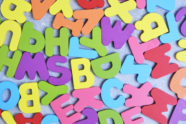 明亮的背景彩色字母儿童英语字母表。图片下载