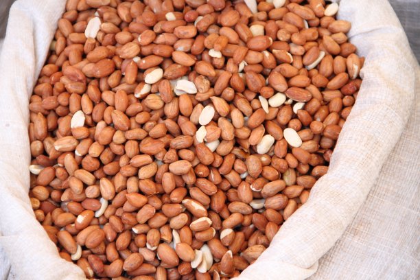 许多坚果在市场上出售图片下载