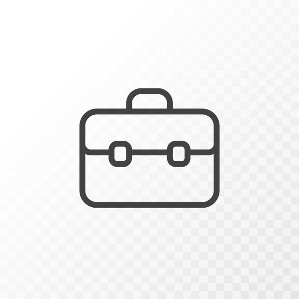 大纲风格的ui图标集合。矢量黑色线性插图。公文包符号孤立的背景。商业、教育、工业的设计元素。图片下载