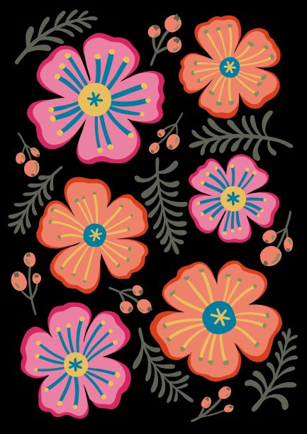 黑色的花图片下载