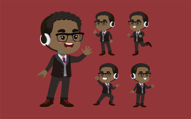 呼叫中心和客户服务角色图片下载